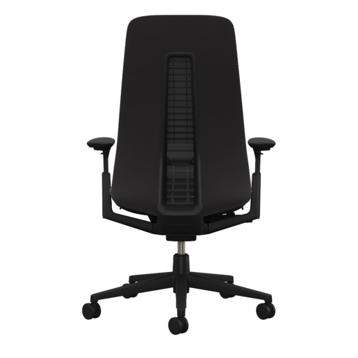 Back view of Fern office chair with lumbar support.